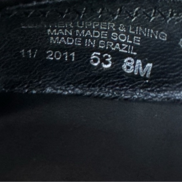 Tory Burch Black Leather Peep Toe Low Cork Wedges Size 8M - Picture 11 of 11